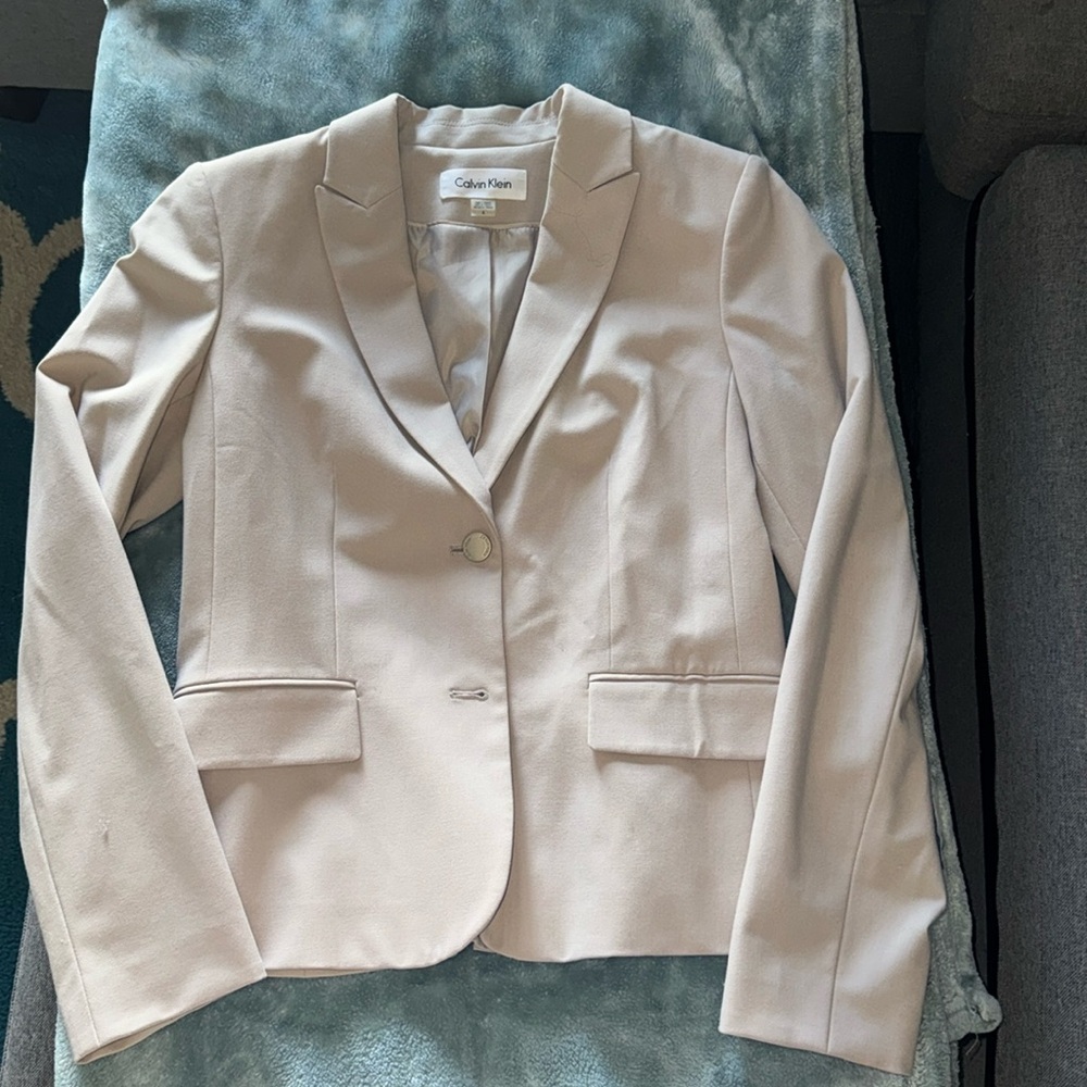 Cream Calvin Klein Blazer